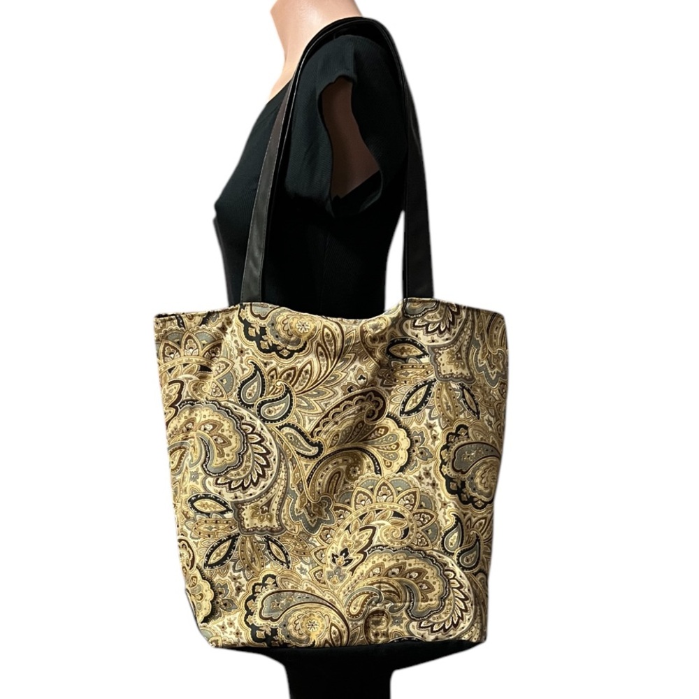 Handmade Paisley Handmade Tote Bag Neutrals Approx. 15”h X 18”w Bag Si…